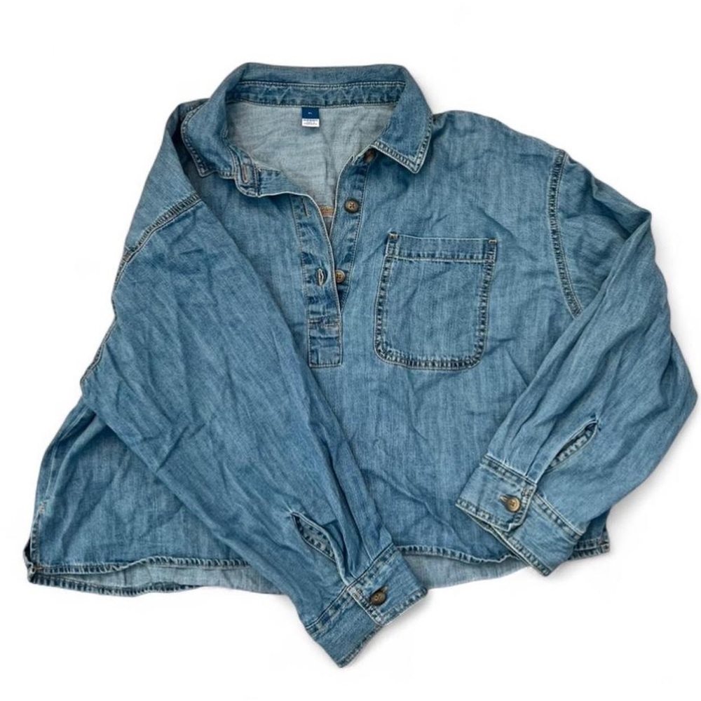 Casual Blue Denim Shirt